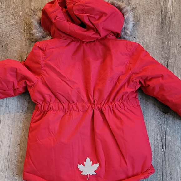 Canada Red Fleece Hood Zip Up Winter Jacket - Picture 2 of 3